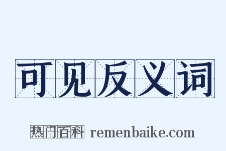 可见反义词是什么意思的图片